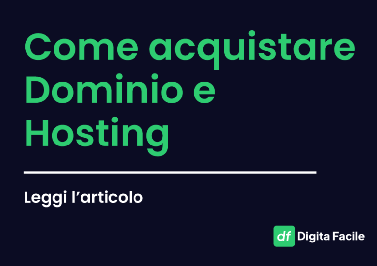 come acquistare dominio e hosting